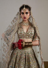 Golden Embroidered Bridal Lehenga